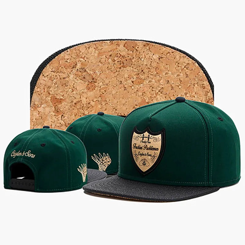 "SHIELD" Embroidery Snapback Unisex Cap