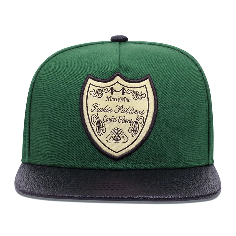 "SHIELD" Embroidery Snapback Unisex Cap